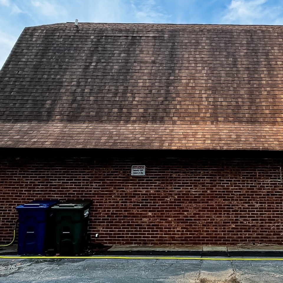 Before Red roof cleaning