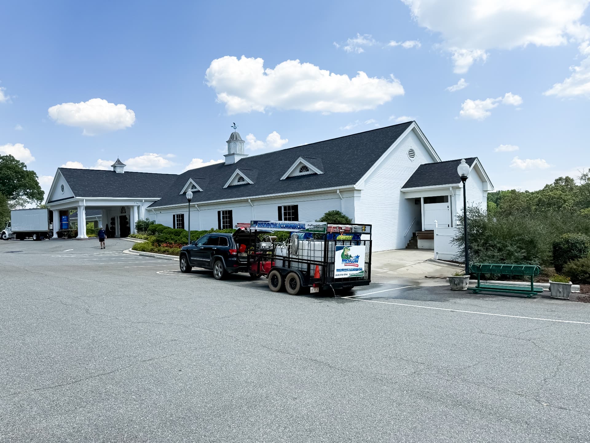 ProFlow trailer at a commercial property wash